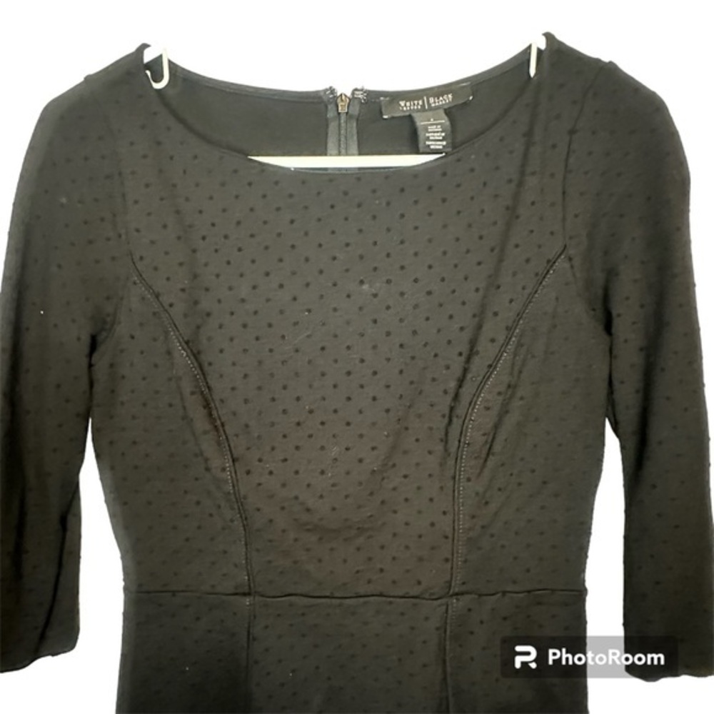 EUC White House Black Market 3/4 Sleeve Top with Spotted Texture